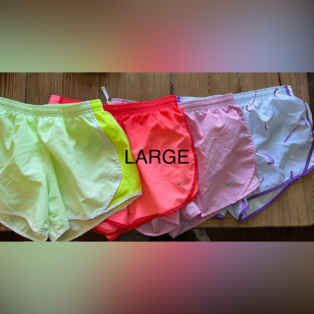 Nike shorts 4 pair sz large girls youth